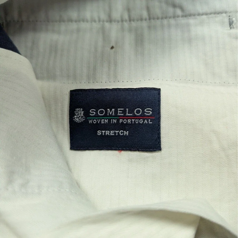 J Crew Ludlow Dress Pants Mens 35x32(29) Blue Slim Fit Flat Front Somelos Cotton